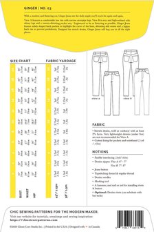 Closet Core Patterns - Ginger Jeans 