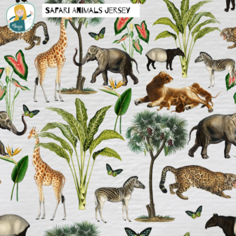 Ansje Handmade - SAFARI ANIMALS JERSEY 