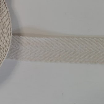 Tassenband Herringbone zigzag ECRU - 30mm