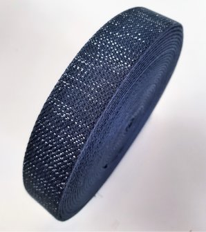 Tassenband NAVY BLUE - SILVER LUREX 30mm 