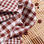 Atelier Brunette - Gingham Off-White Rust Fabric COTTON