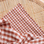 Atelier Brunette - Gingham Off-White Chestnut Fabric COTTON