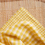 Atelier Brunette - Gingham Off-White Lemon Fabric COTTON