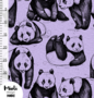 Mieli Design - Lilac Panda JERSEY  (organic)