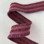 Sierelastiek - Pleated cinnamon, purple, lurex 40mm