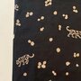 Kokka Japan - Leopard Black Embroidery COTTON LINEN