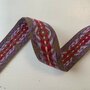 Tassenband Rhombus Tabac, Salmon, Fuchsia, Lila, Violet 40mm