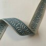 Tassenband Ribbon Arch Thick Ivory &amp; Raf Blue 40mm 