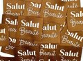 L&#039;Etiquette Home Couture - Salut Beaute - Camel  woven labels