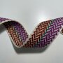 Tassenband Herringbone Natural - Cinnamon - Emerald - Violet 40mm 
