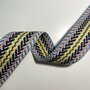 COUPON 100 CM Tassenband Herringbone Ecru - Dark Blue - Khaki - Dusty Pink - Blue - Yellow  40mm 