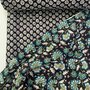 Ansje LIMITED - Black Green Petrol - Quilt Indian Cotton 