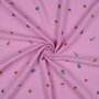 Verhees GOTS - Embroidery Flowers Light Pink - Double Gauze 