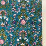 Sprinkled Flowers Petrol - Indiase Blokprint Katoen