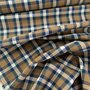DEADSTOCK Camel Blue Blocks COTTON TWEED TWILL