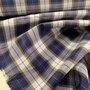 DEADSTOCK Scottish Check Blue Red COTTON TWEED TWILL