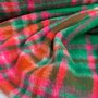 Hilco - Green Neon Pink Pop Check Mantelstof WOL
