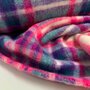 Hilco - Purple Neon Pink Pop Check Mantelstof WOL