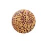 Wood / Hout Bolknoopje met bruine print 15mm 