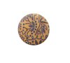 Wood / Hout Bolknoopje met grijze print 15mm 