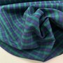 DEADSTOCK Dark Green Blue Checked COTTON