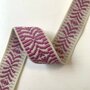 Tassenband Ribbon Arch Thick Ivory &amp; Pale Purple 40mm 