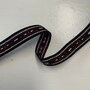 Sierband Fantasy Woven Black - Pink - Bordeaux - 15mm