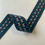 COUPON 80 CM Tassenband Aztec Dark Petrol, Bordeaux, Dark Blue, Dark Pink 40mm