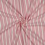 COUPON 105 CM Verhees - Stripes Pink Red Natural - Double Gauze OEKO-TEX