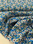 Small Flowers Blue/Orange COTTON OEKO-TEX