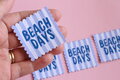 The Cosy Club Handmade - Beach Days - 4 Scallop Edge Woven Sewing Labels