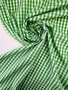 DEADSTOCK Green Checked COTTON POPLIN