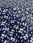 DEADSTOCK Blue Floral Printed COTTON POPLIN