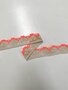 Lace Cotton Ecru Polyester Fluo Coral 4.5cm