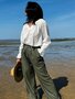 COUPON 55cm My Dress Made - Khaki - Viscose Cr&ecirc;pe 