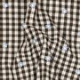 Verhees - Embroidery Flowers Brown - KATOEN VISCOSE OEKO-TEX