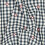 Verhees - Embroidery Flowers Petrol - KATOEN VISCOSE OEKO-TEX