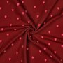 Verhees - Embroidery Hearts Aubergine - Double Gauze OEKO-TEX