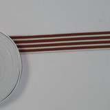 Tassenband ECRU Cinnamon Stripes 40mm €5,5p/m_