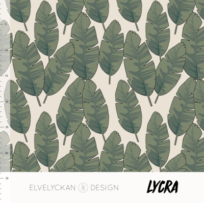 Elvelyckan  - LYCRA Banana leafs €23 p/m (oekotex)