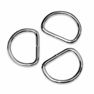 Zilver metalen D-ring (zwaar) 30mm