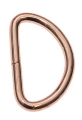 Rose metalen D-ring 25mm