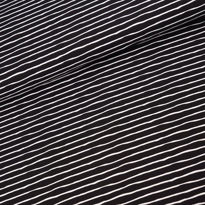 Stoffonkel zwart/wit stripes  JERSEY  GOTS