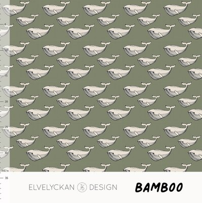 Elvelyckan  - Mini whale green 013 - Bamboo €23 p/m