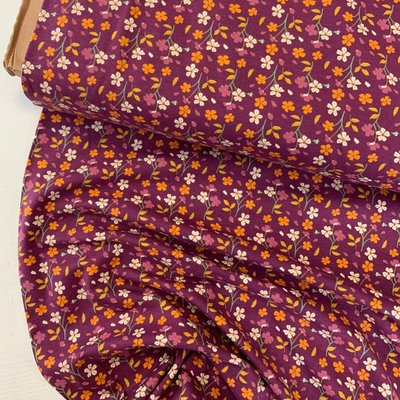 Art Gallery Fabrics - Cozy Ditzy plum jersey