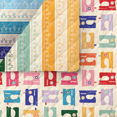Paintbrush Studio Fabric - Quilted Sewing Machines