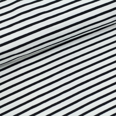 Stoffonkel White/Black  stripes JERSEY GOTS