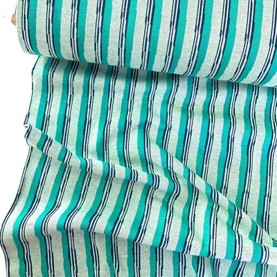 Baba Kidswear - BIO Jacquard Green Stripes