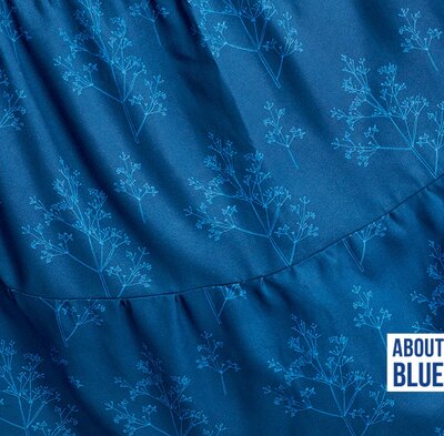About Blue - Life is a circus flowers and applause CREPE VISCOSE