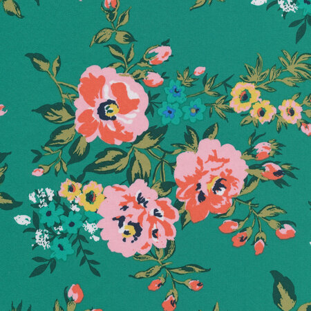 Cloud 9 - Wild Flower - Rosie green KATOEN SATIJN